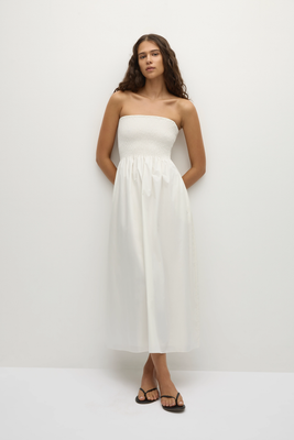 Jamie Midi Dress in White