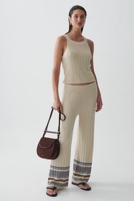 Frederika Pants in Champagne Stripes