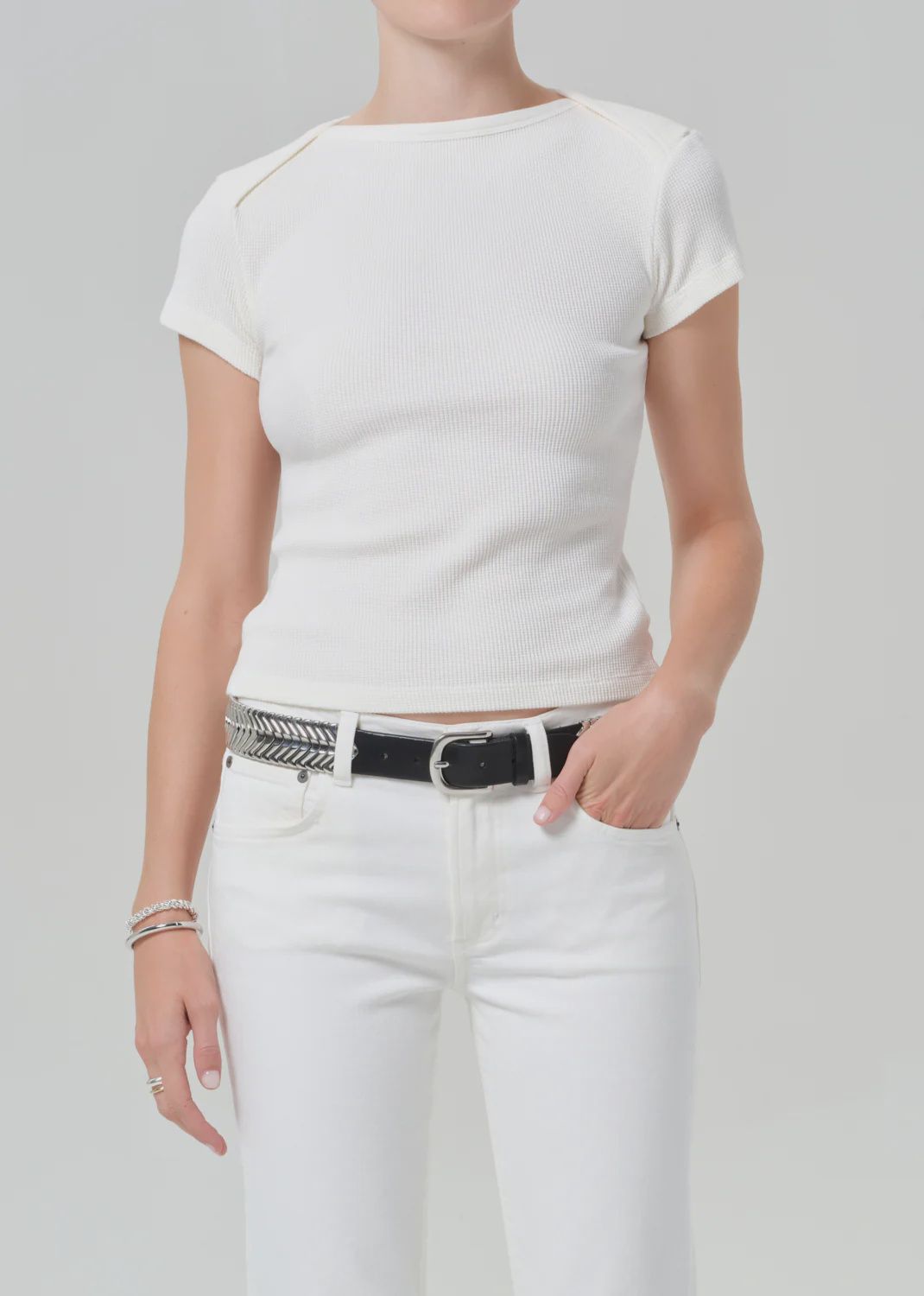 Baby Waffle Tee in Pashmina