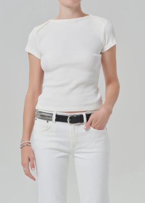 Baby Waffle Tee in Pashmina