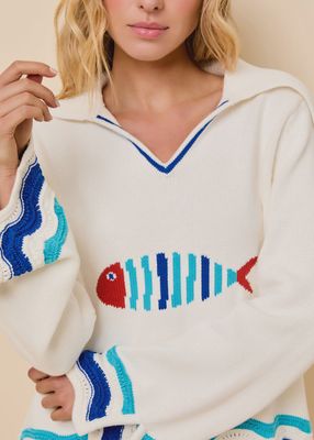 Jack Sweater with Fish Motif