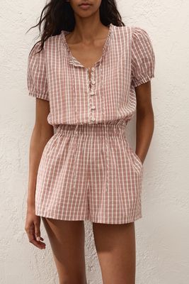Emilie Playsuit in Paloma Check