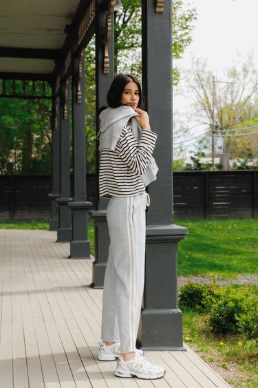 Claud Track Pant in Heather Grey