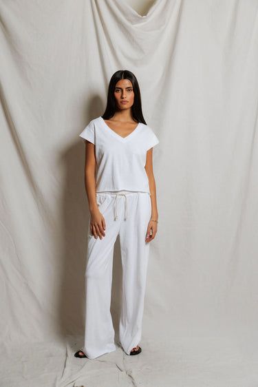 Shakira Jersey Pant in White