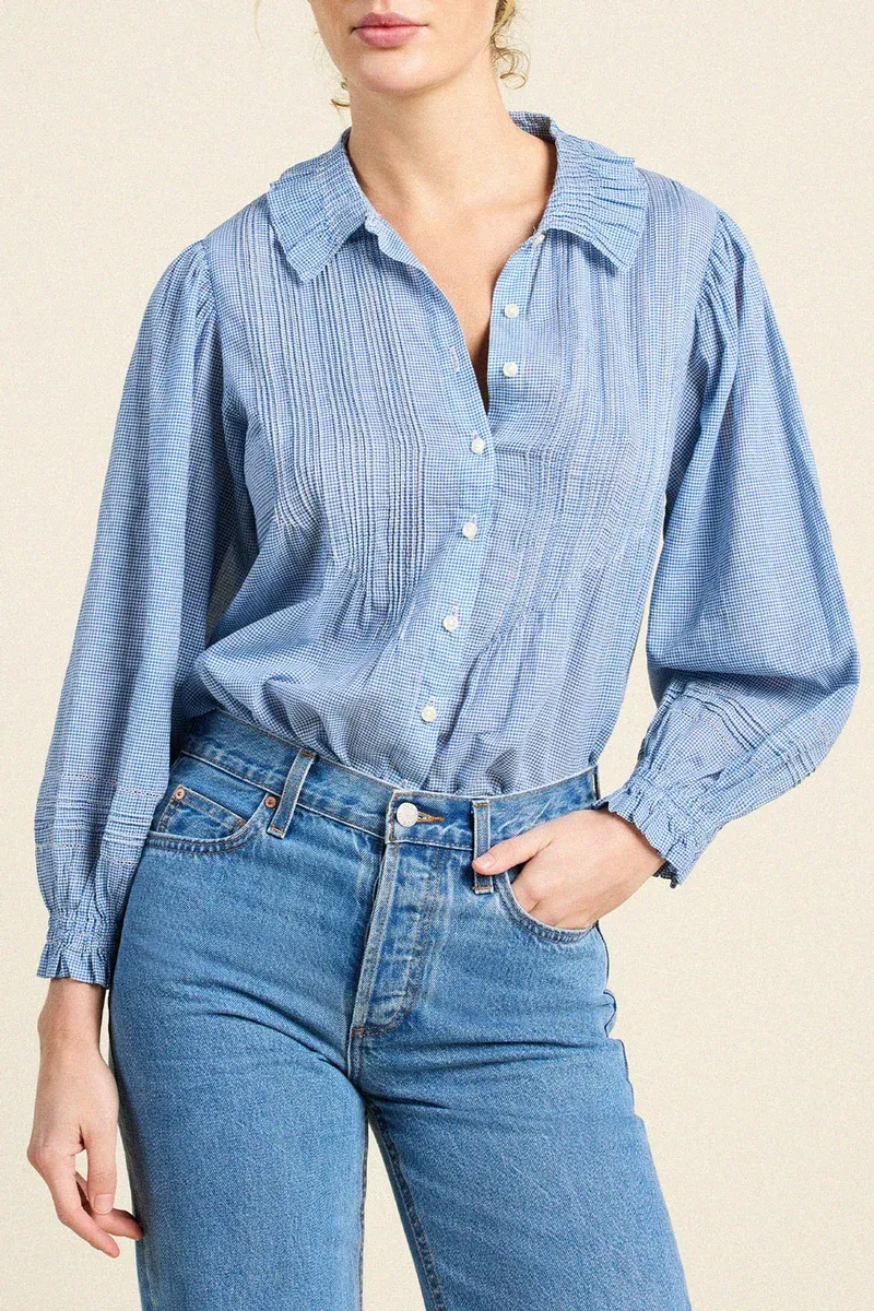Francesca Blouse in Seabrook Gingham