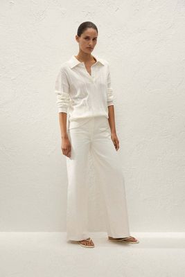 Ondina Polo in Pointelle Vintage White