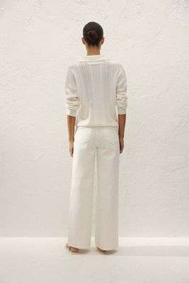 Ondina Polo in Pointelle Vintage White