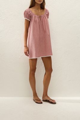 Areia Mini Dress in Red Gingham