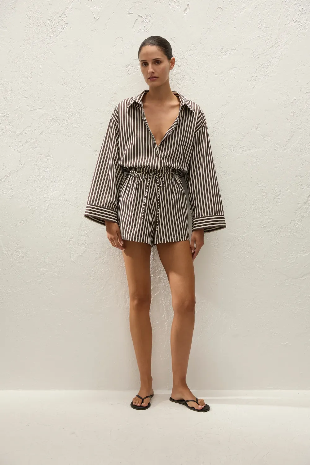 Belas Playsuit in Stripe Port