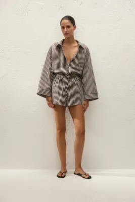Belas Playsuit in Stripe Port