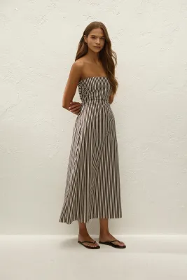 Casamiro Midi Dress in Port Stripe