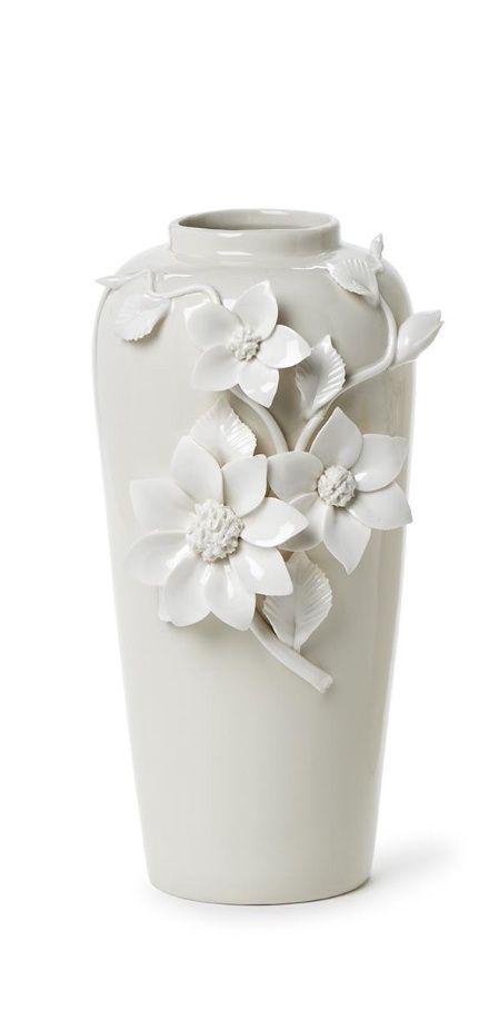 sculpted flowers vase medium