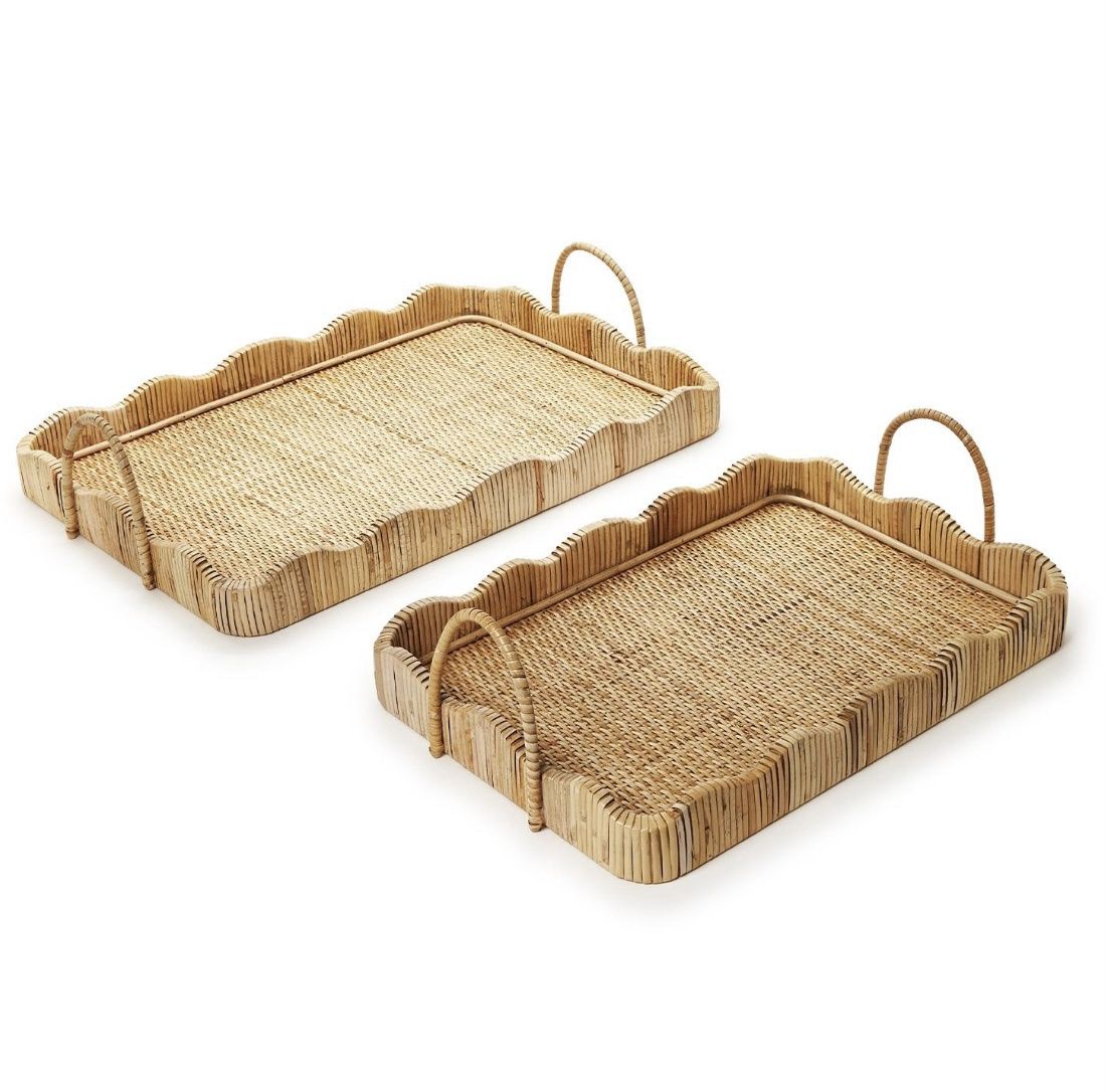 scalloped edge tray medium