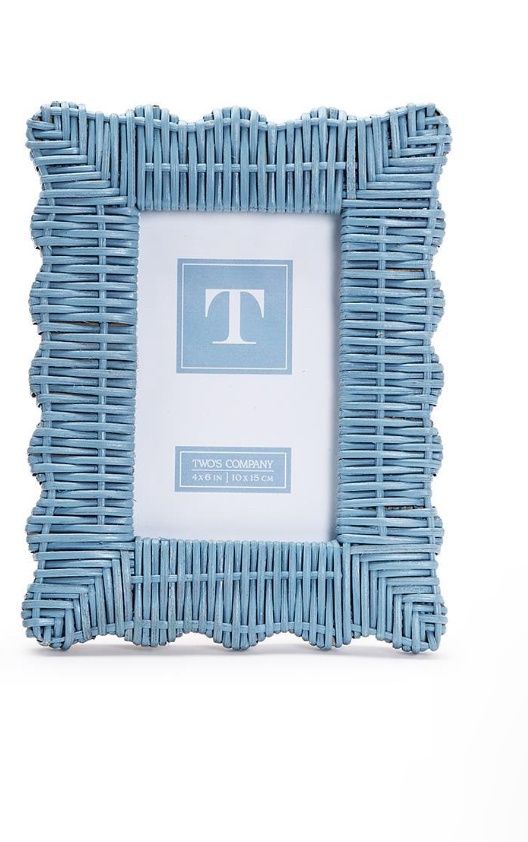 Blue wicker frame, Size: 5x7