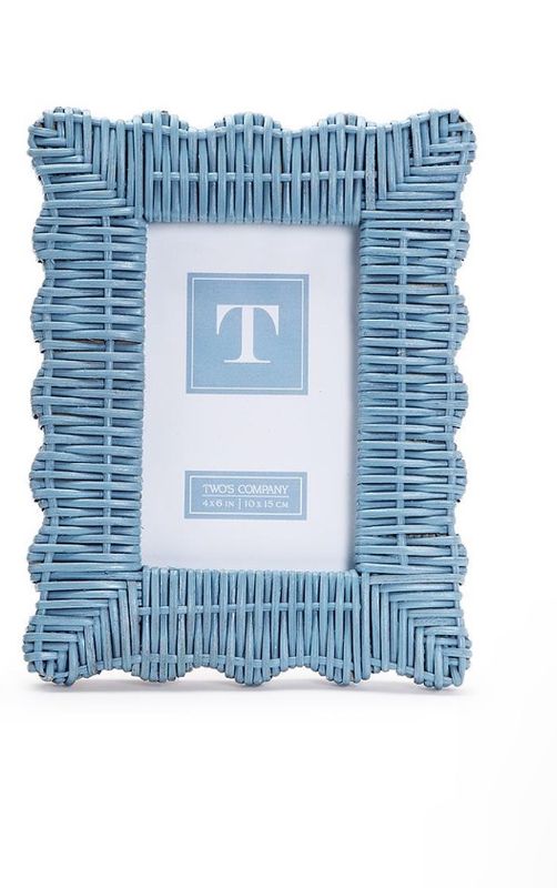 Blue wicker frame