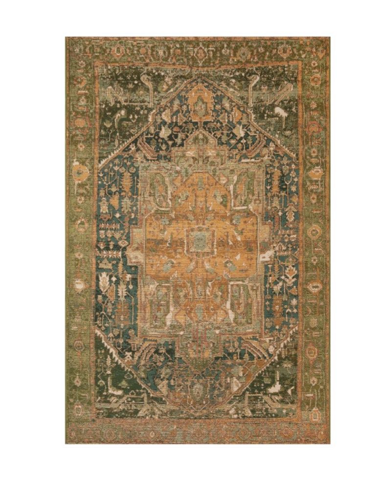Heriz green rug 8x10