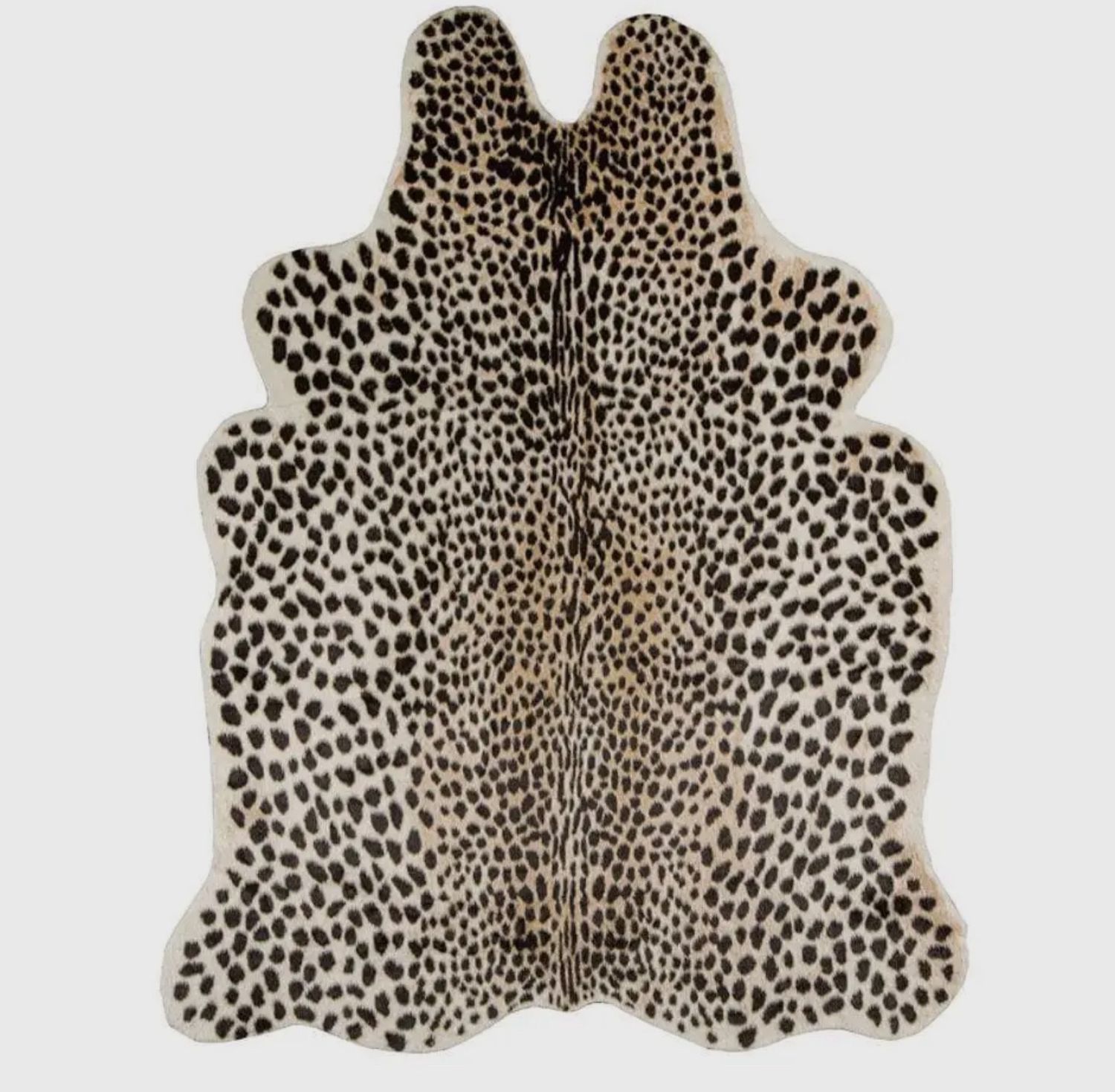 Leopard cowhide rug