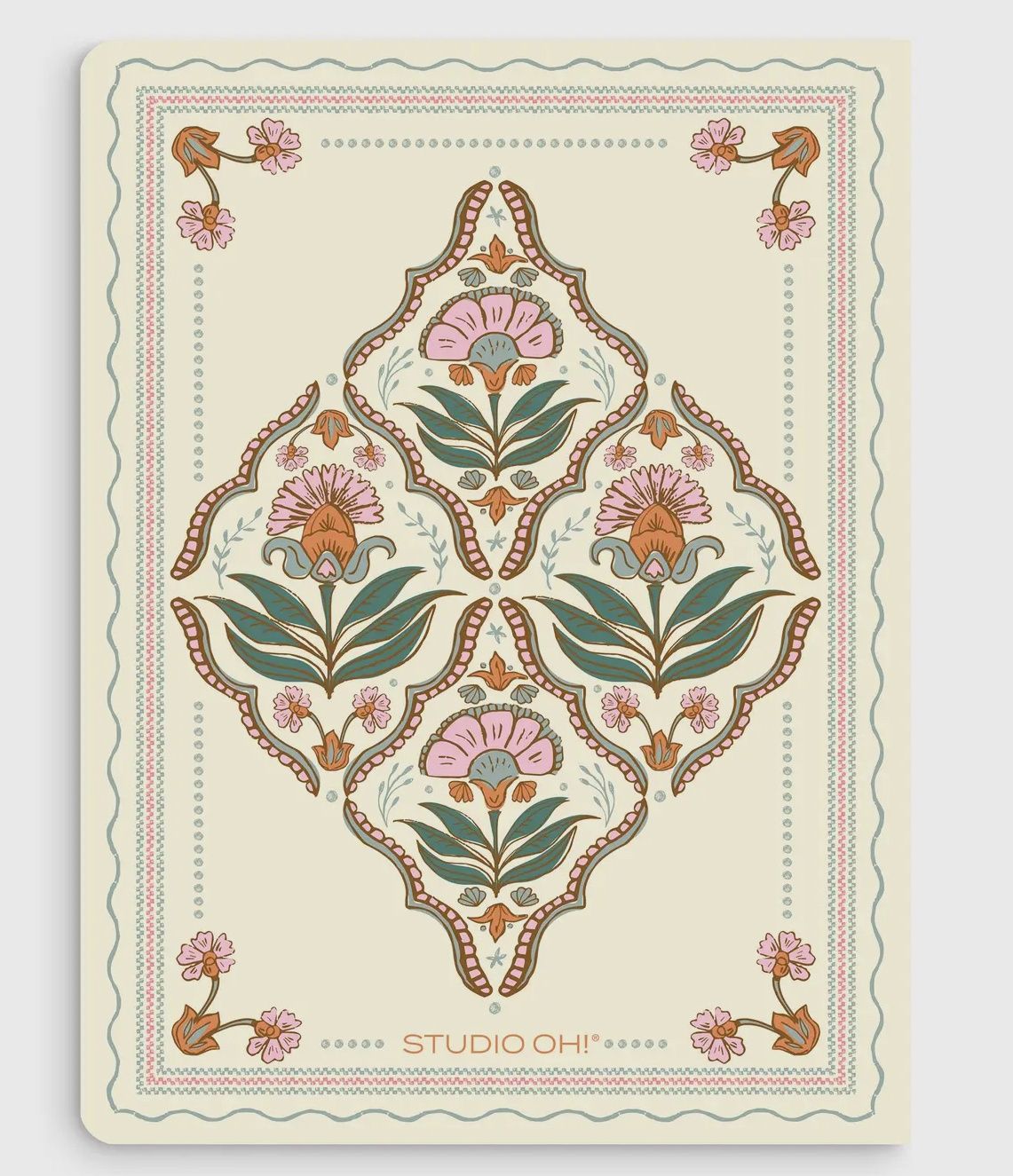 Floral tapestry journal