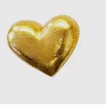 Capiz gold heart