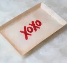 xoxo Capiz tray