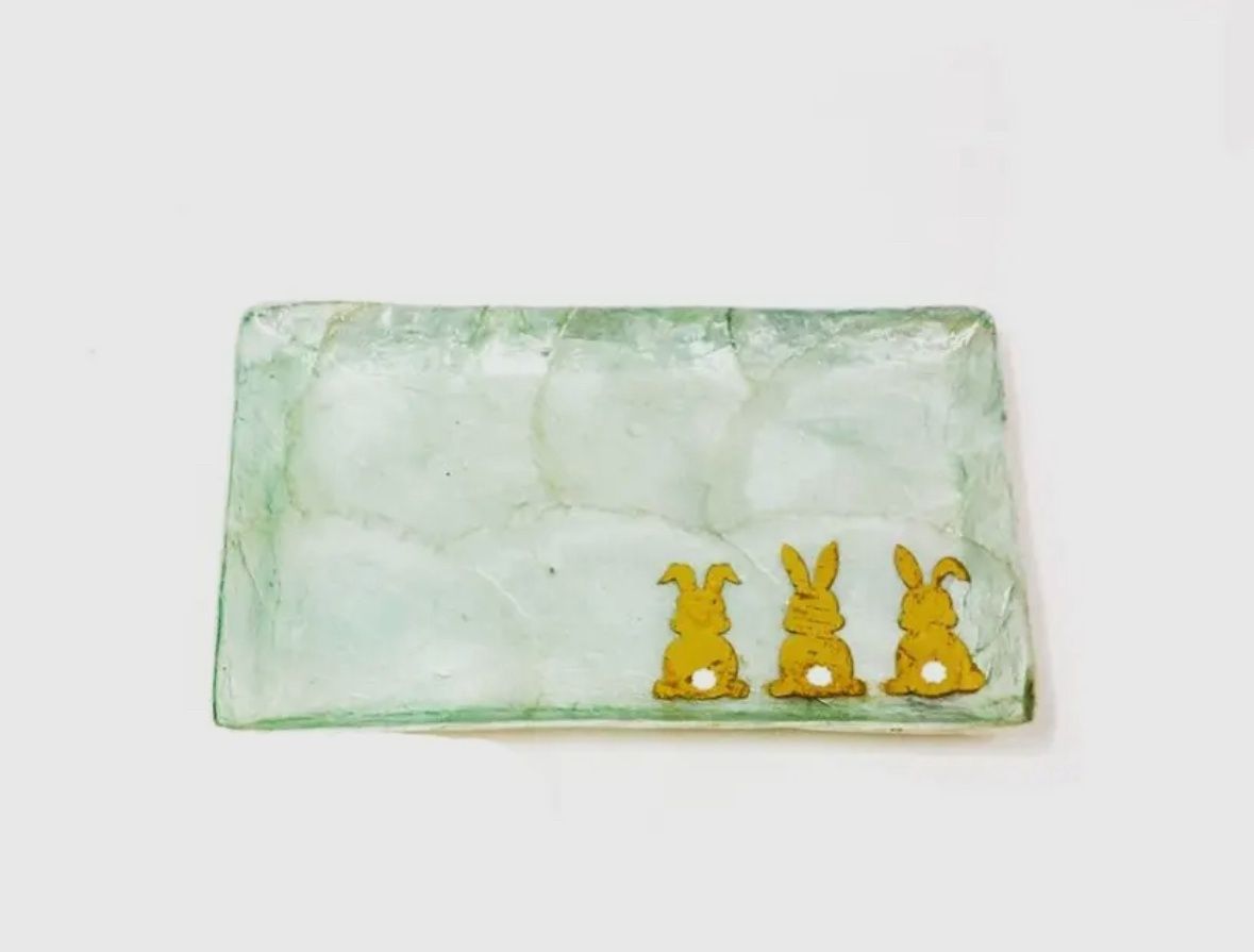 bunny Capiz tray