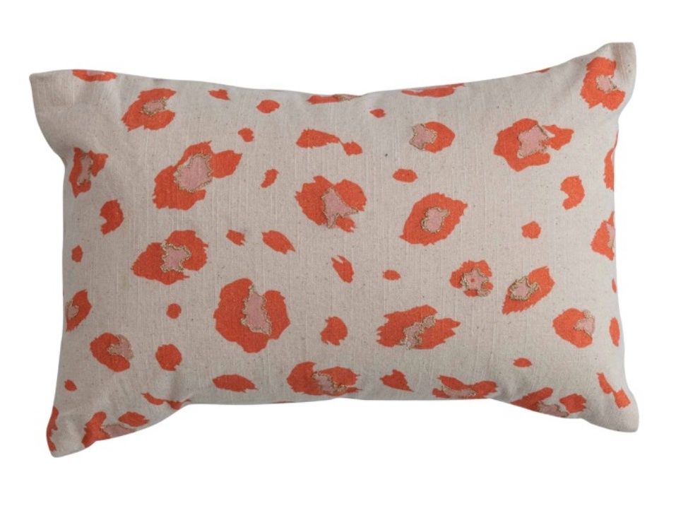 leopard lumbar pillow