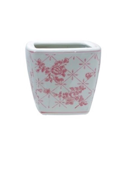 pink square planter