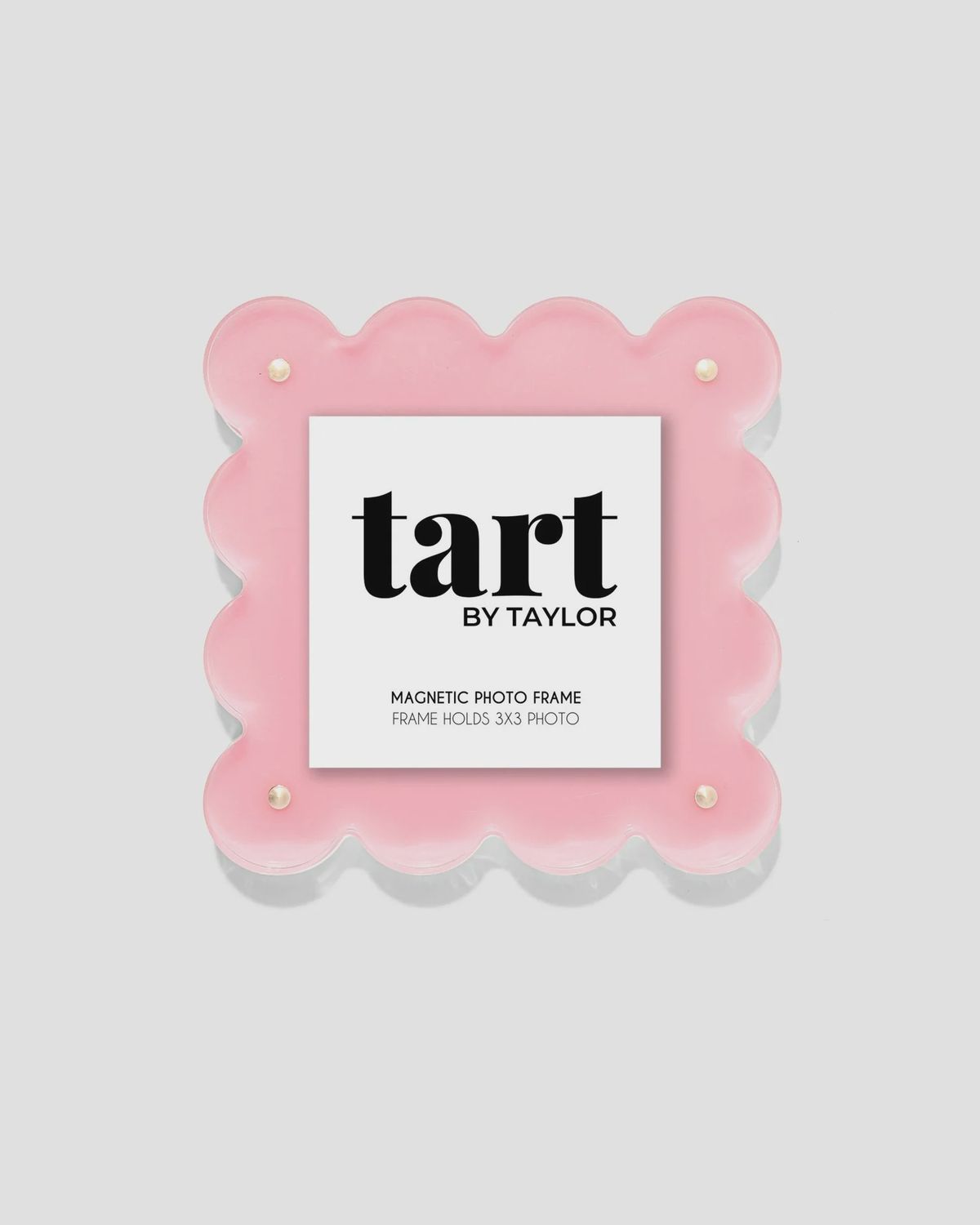 light pink acrylic mini picture frame