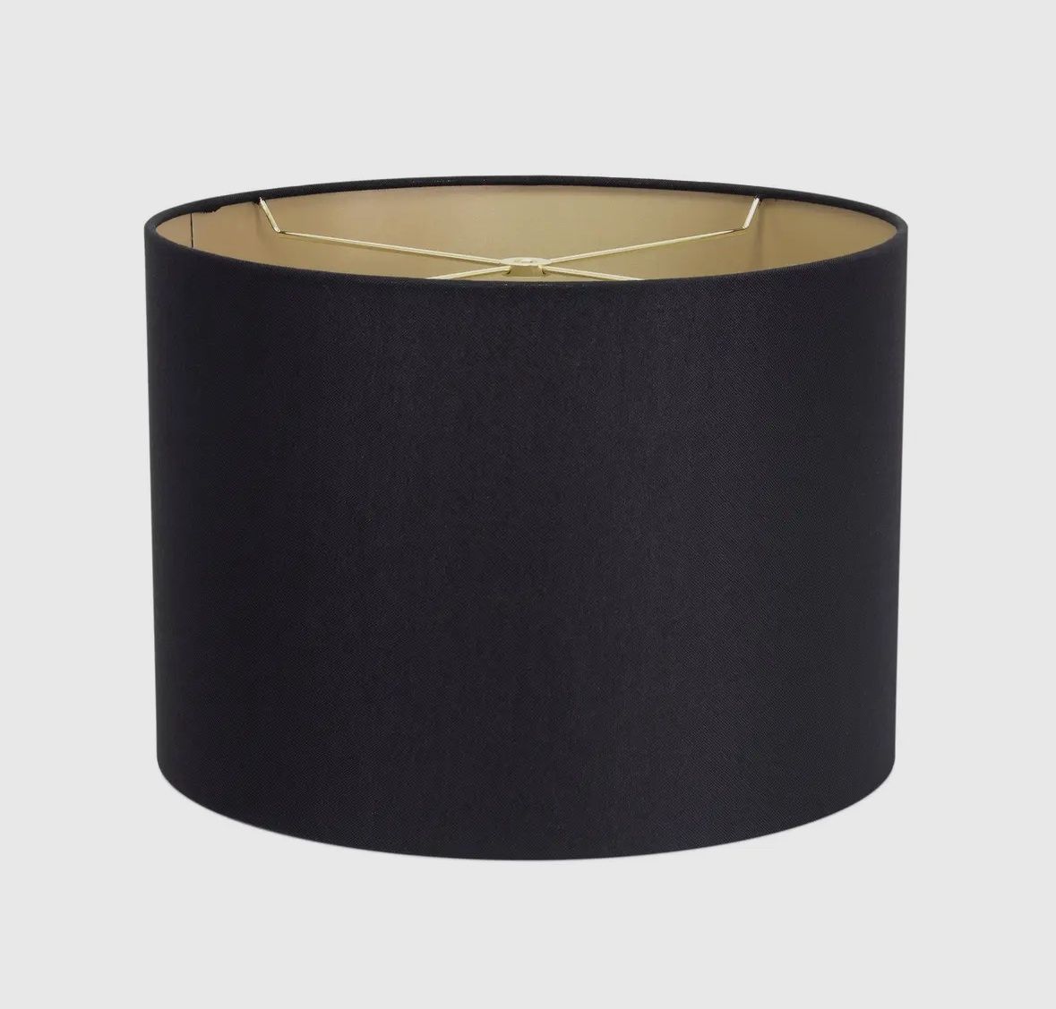 14x14x10" black linen shade w/ gold lining
