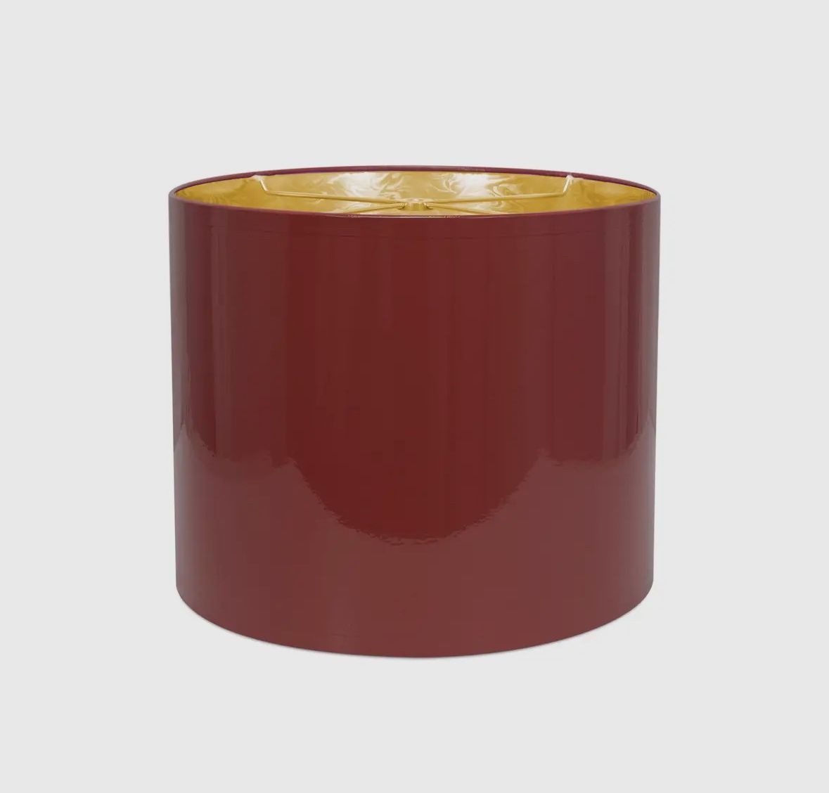 12x10 laquered shade burgundy/gold lining