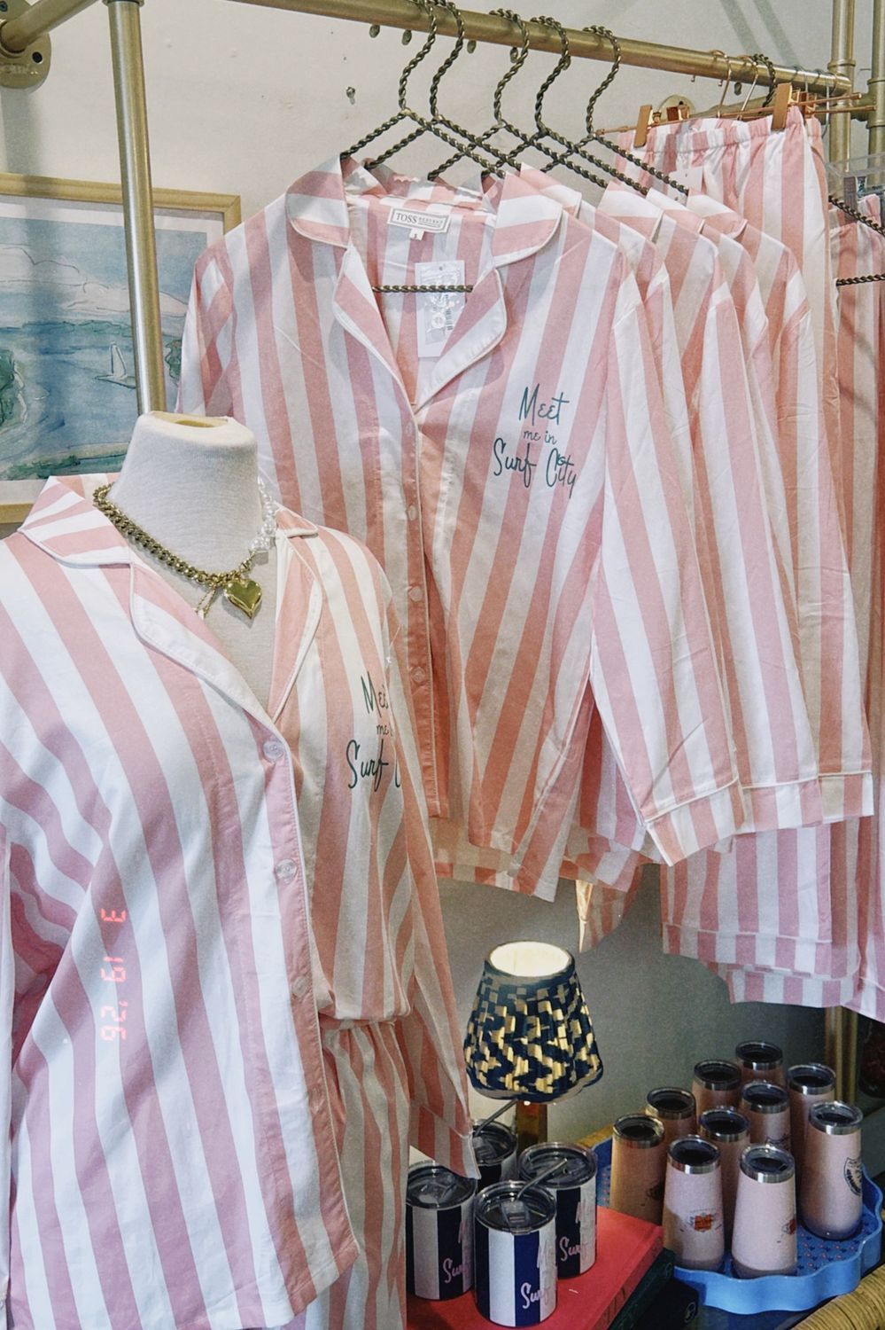 Meet me in Surf City pajama shirts