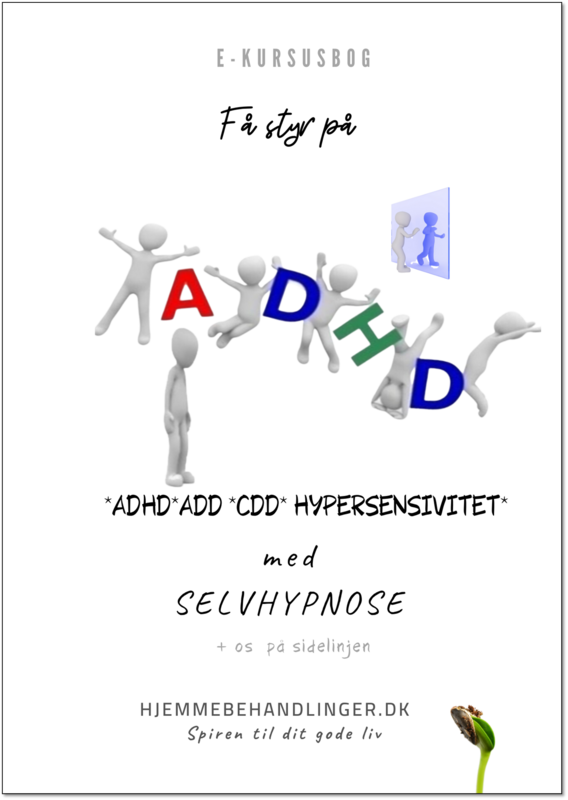 E-KURSUSBOG: Få styr på ADHD, ADD, HYPERSENSIVITET & CDD med selvhypnose + os på sidelinjen.