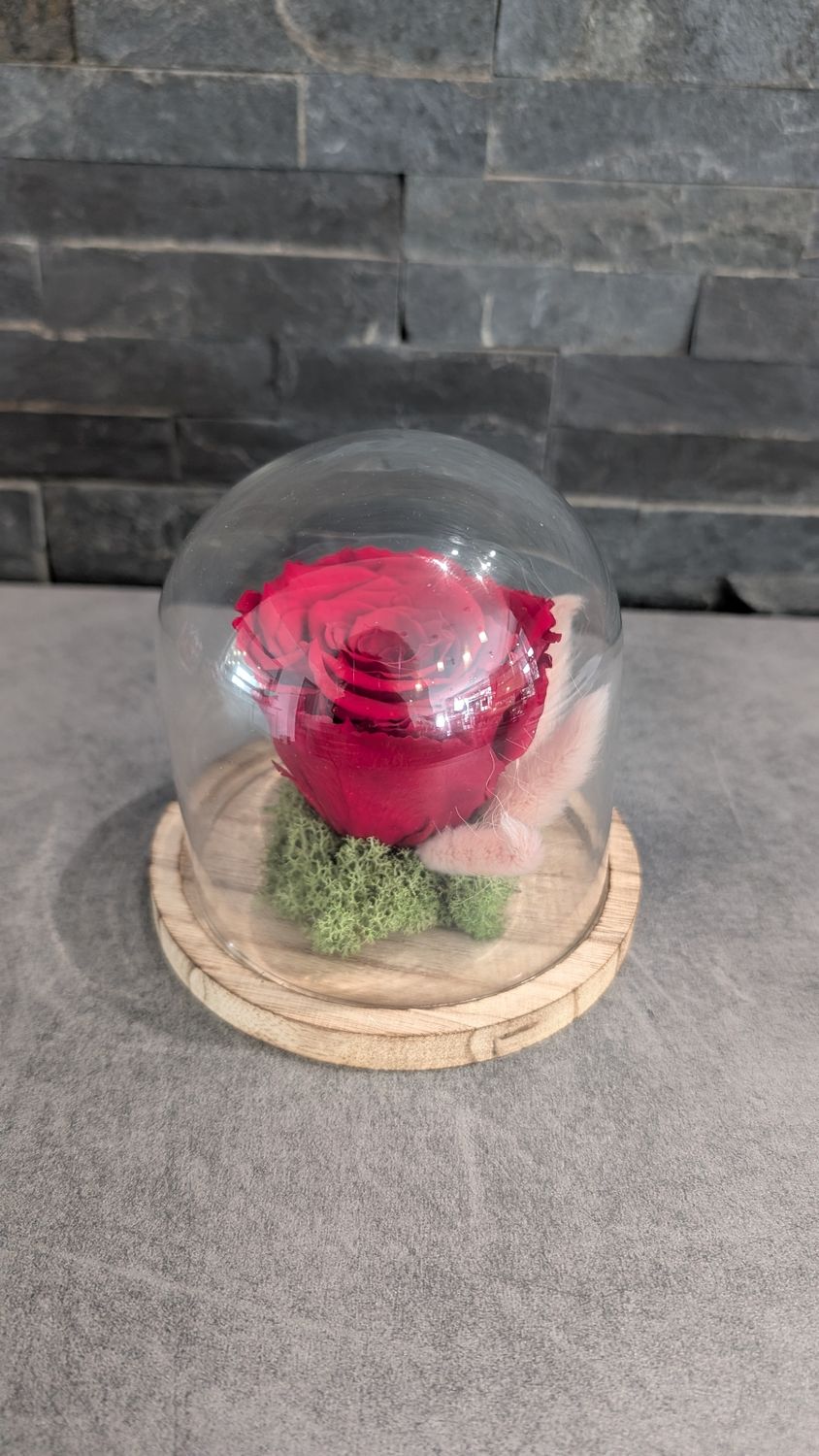Rose éternelle sous cloche - Petite taille
