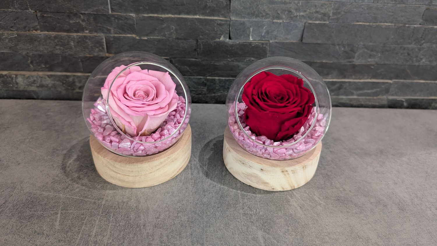 Rose éternelle - Sphère Crystal