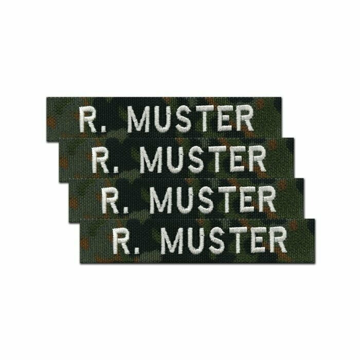4er Satz BW Namensstreifen, Flecktarn