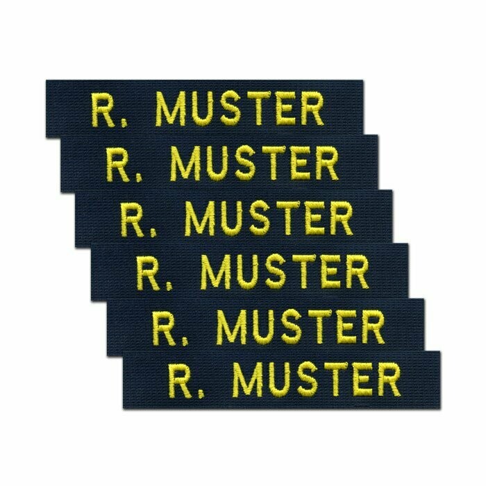 6er Satz BW Namensstreifen, Navy