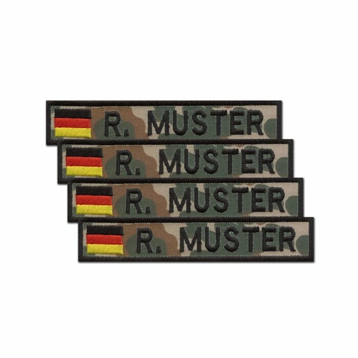 4er Satz BW Namensstreifen BRD-Flagge, Wüstentarn I 4er Satz BW Namensstreifen BRD-Flagge, Wüstentarn I