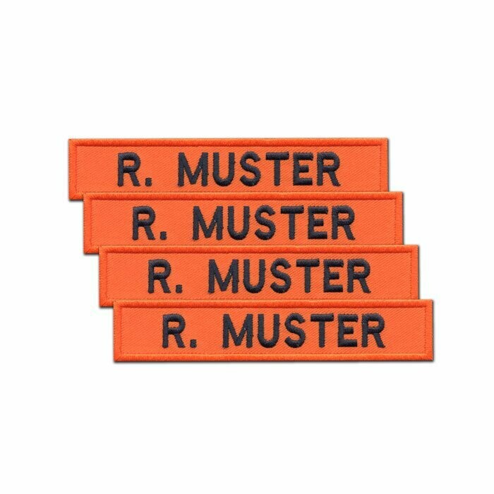 4er Satz Namensstreifen, Orange