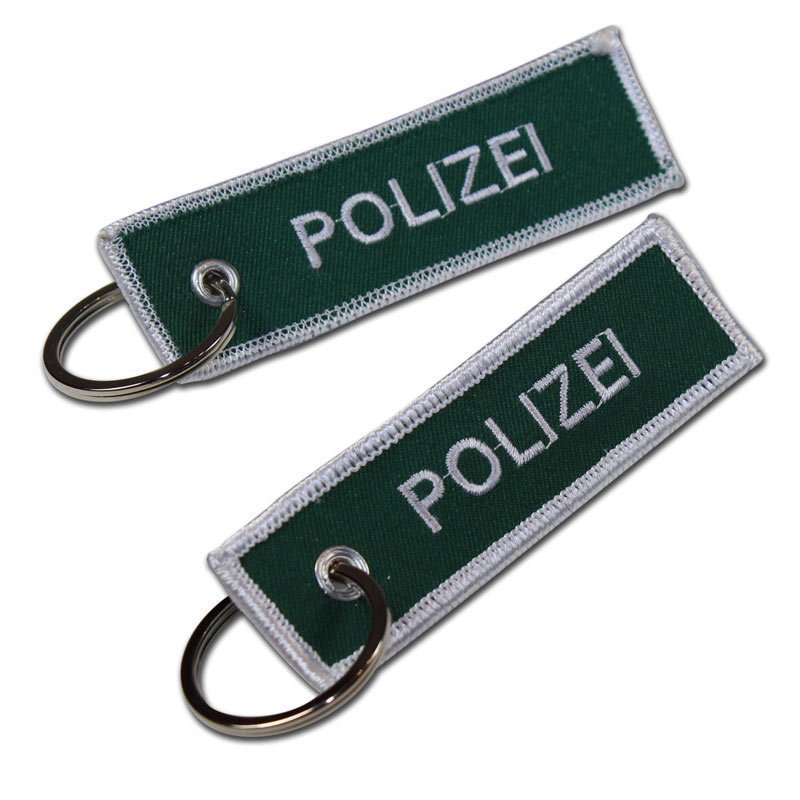 Polizei Schlüsselanhänger, hochwertig bestickt