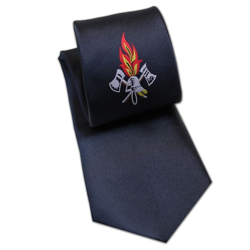 Feuerwehr Krawatte, Selbstbinder mit eingewebten Motiv
