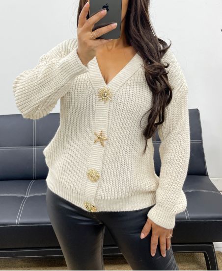 Gilet boutons fantaisie