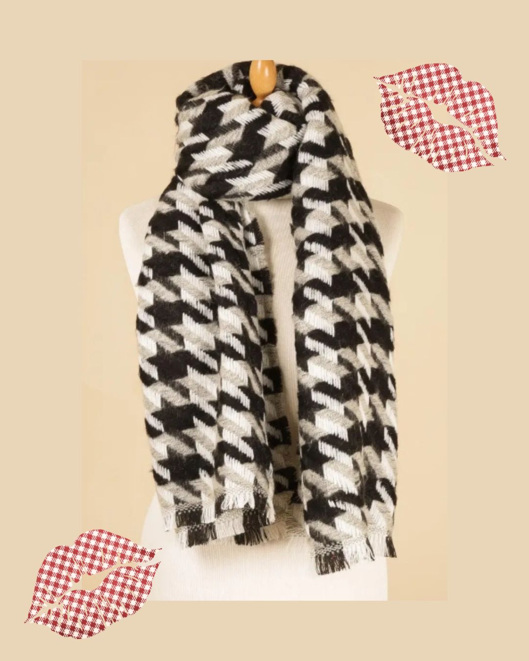 Echarpe pied de poule