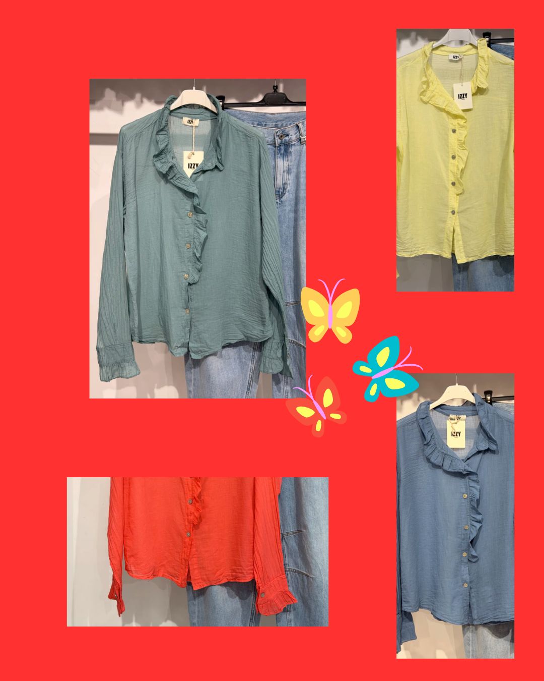 CHEMISE COL VOLANTS