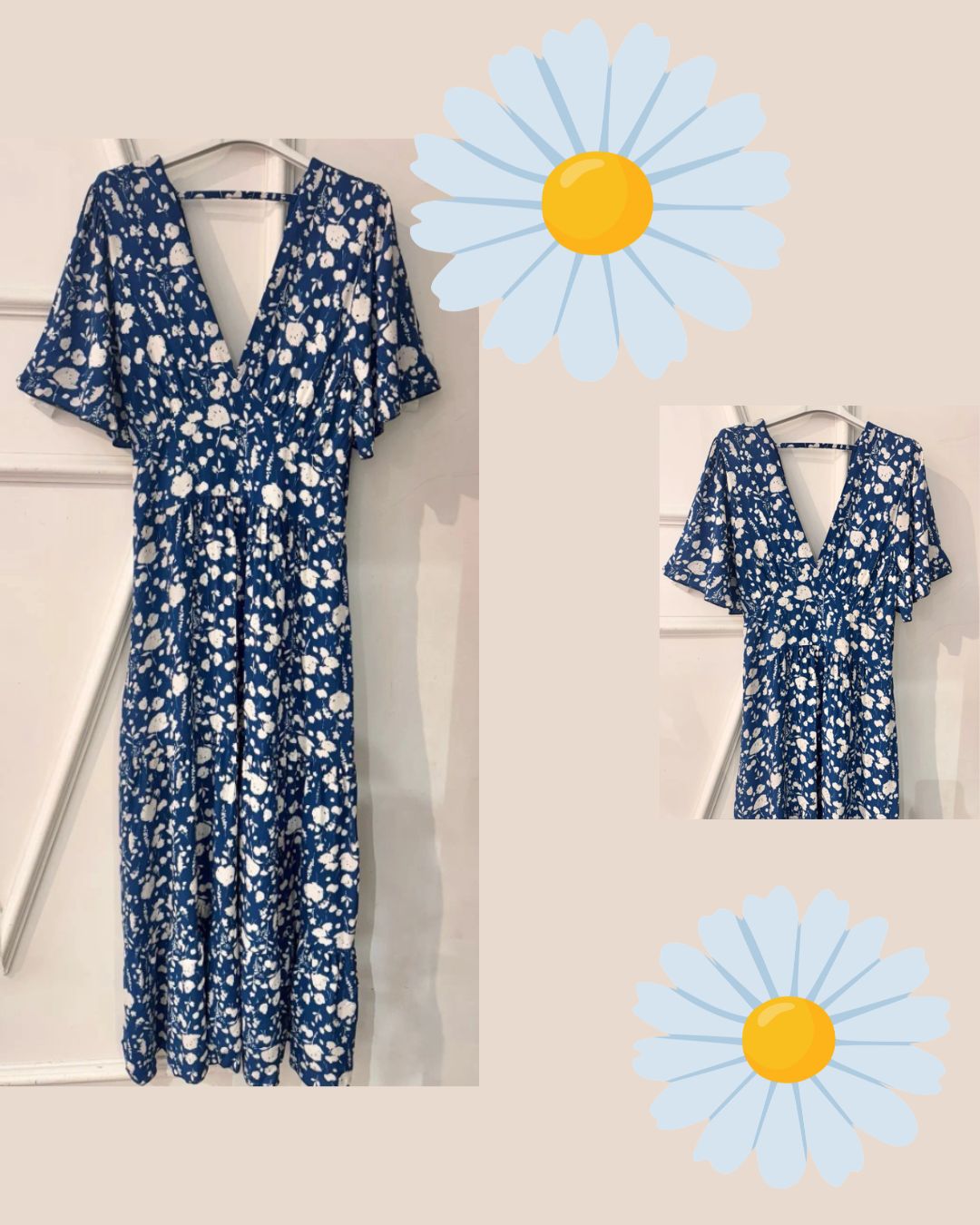 Robe longue bleu