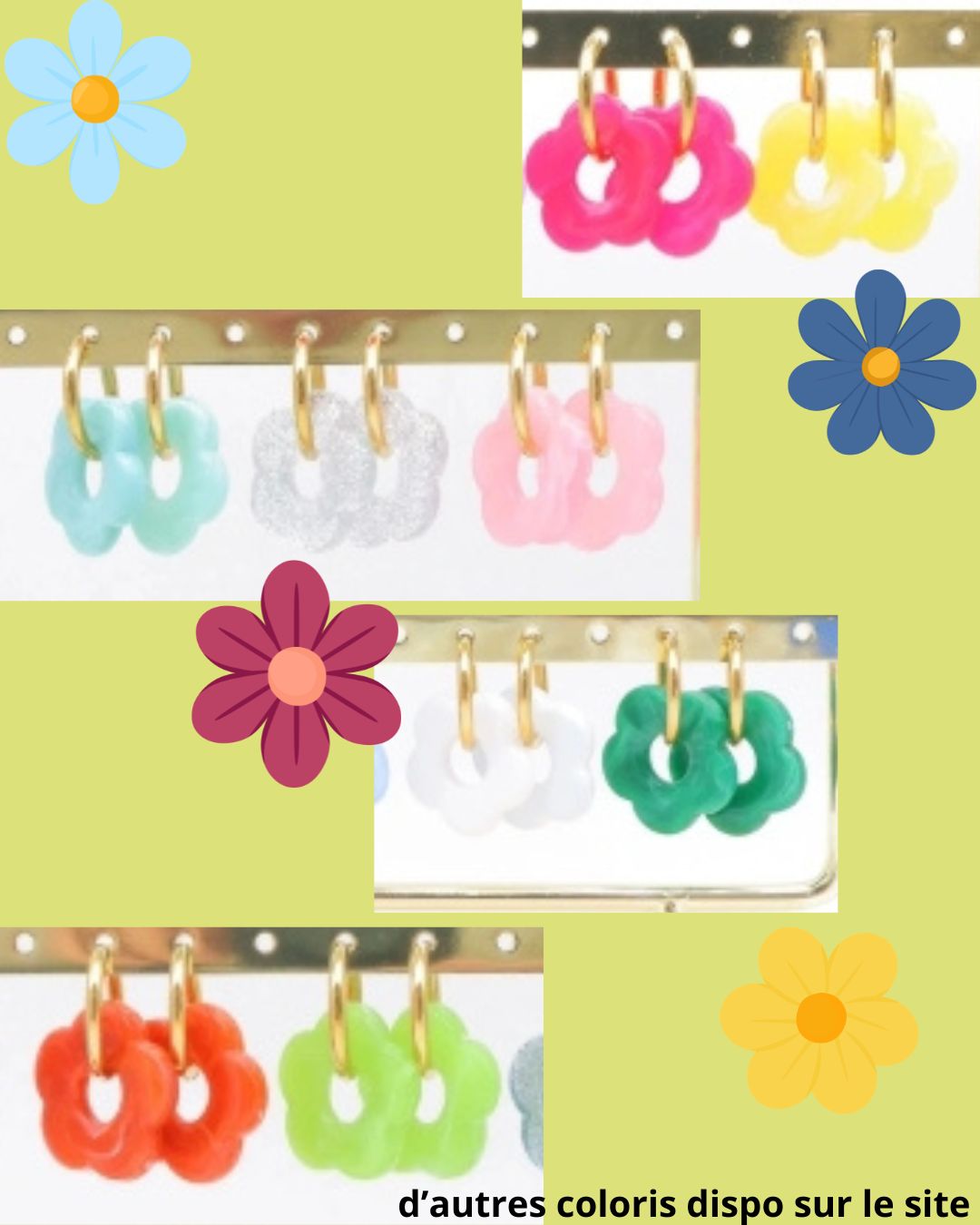 Boucles d'oreilles fleurs