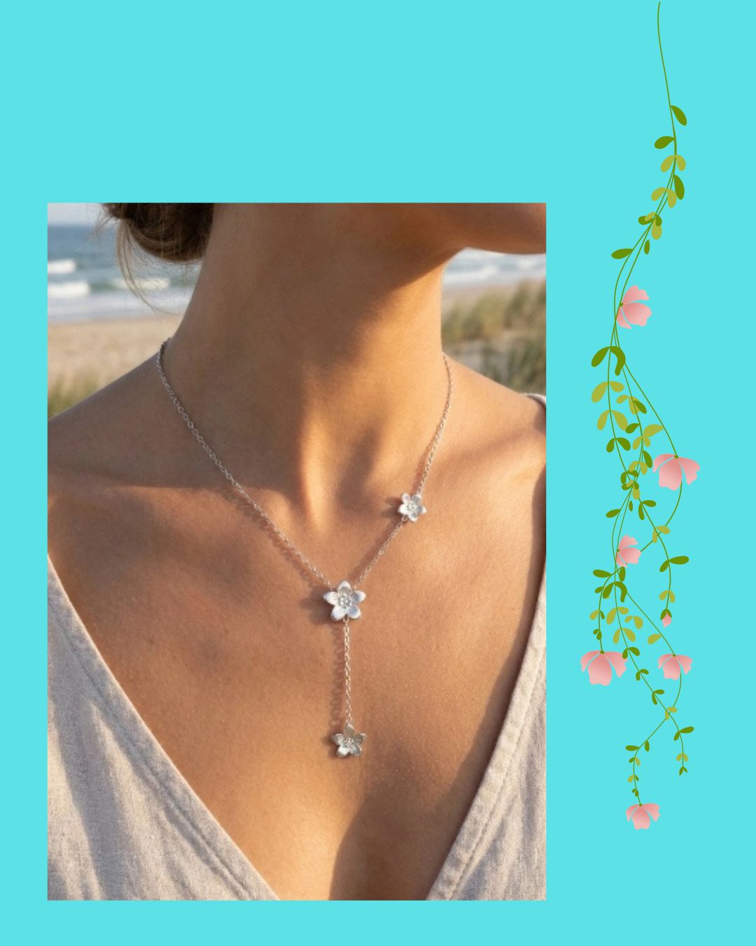 Collier fleurs