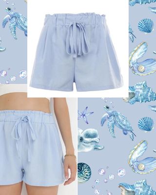 SHORT BLEU