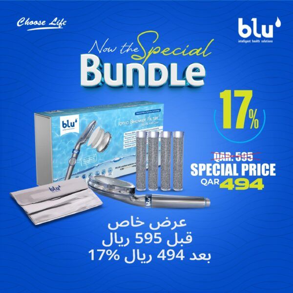 Special bundle ionic shower filter