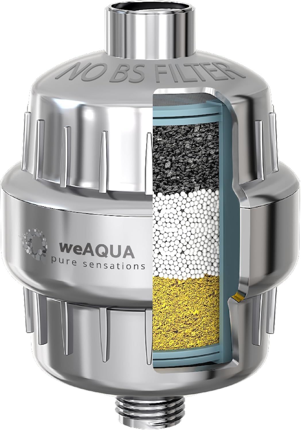 weAQUA Premium Heavy Duty Shower Filter – Advanced 99% Removal System for Hard Water, Chlorine, Flu…