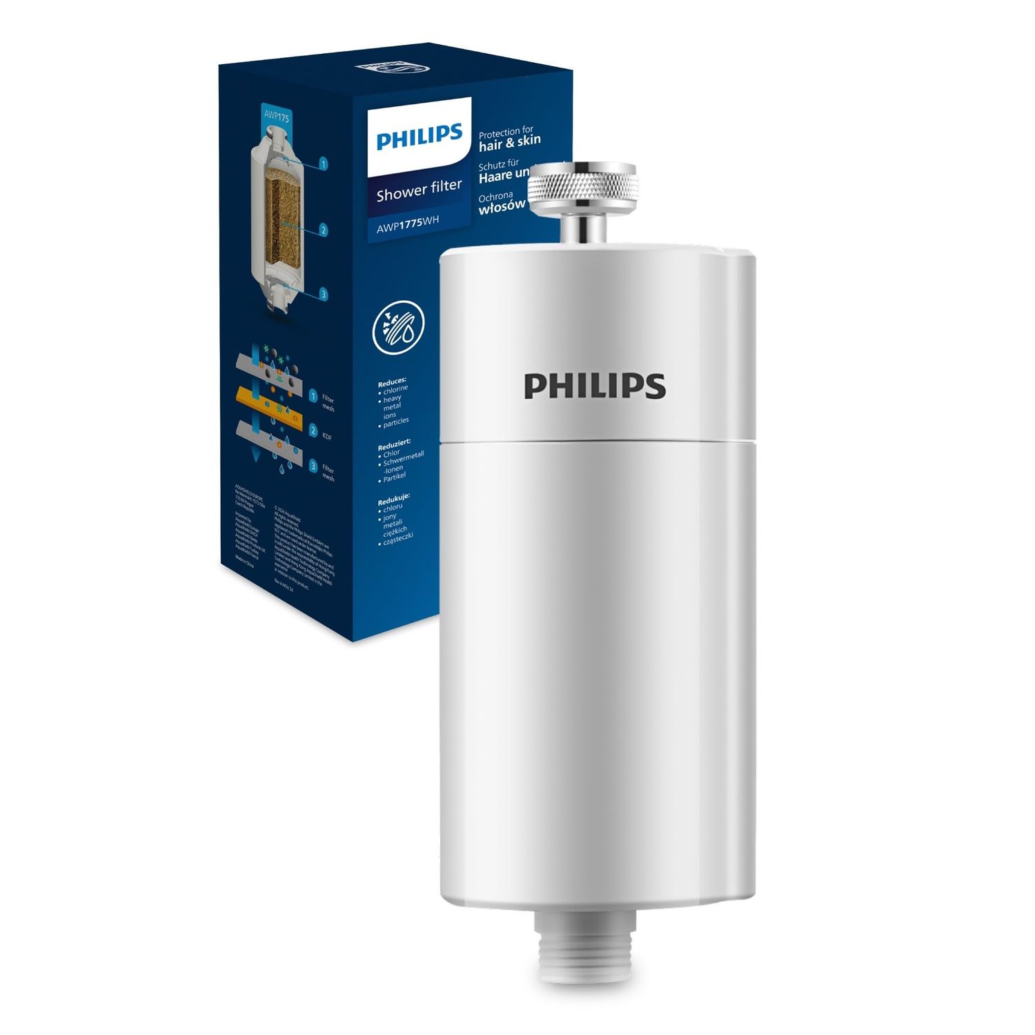 Philips Water AWP1775 - In-Line Shower Filter - Reduces Chlorine by up to 99 Percent I Easy to Inst…